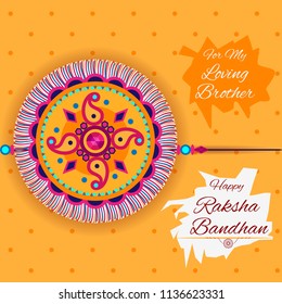 easy to edit vector illustration of Rakhi background for Indian festival Raksha bandhan celebration