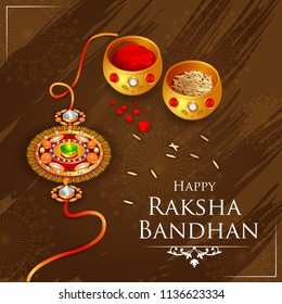 easy to edit vector illustration of Rakhi background for Indian festival Raksha bandhan celebration
