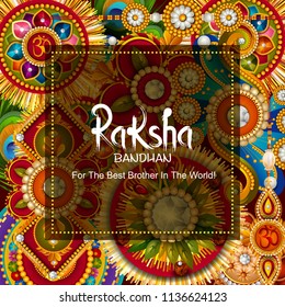 easy to edit vector illustration of Rakhi background for Indian festival Raksha bandhan celebration