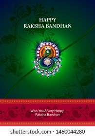 easy to edit vector illustration of Rakhi background for Indian festival Raksha bandhan celebration