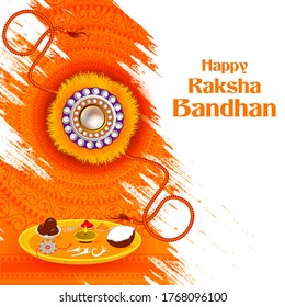 easy to edit vector illustration of Rakhi background for Indian festival Raksha bandhan celebration