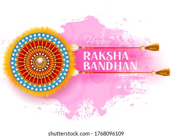 easy to edit vector illustration of Rakhi background for Indian festival Raksha bandhan celebration
