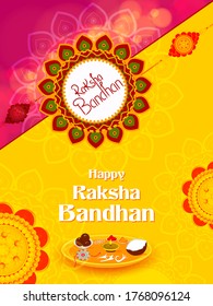 easy to edit vector illustration of Rakhi background for Indian festival Raksha bandhan celebration