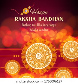 fácil de editar ilustración vectorial de los antecedentes de Rakhi para la celebración del festival indio Raksha bandhan