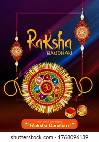 fácil de editar ilustración vectorial de los antecedentes de Rakhi para la celebración del festival indio Raksha bandhan