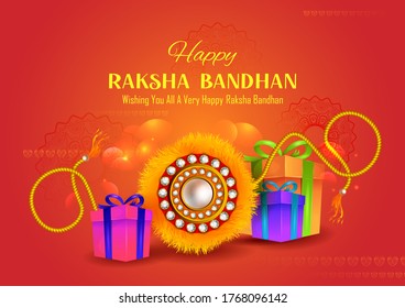 easy to edit vector illustration of Rakhi background for Indian festival Raksha bandhan celebration