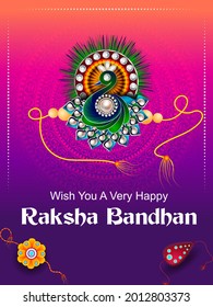 easy to edit vector illustration of Rakhi background for Indian festival Raksha bandhan celebration