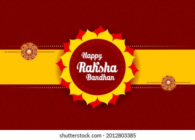 leicht zu bearbeiten Vektorgrafik Rakhi Hintergrund für indisches Festival Raksha bandhan Feiern