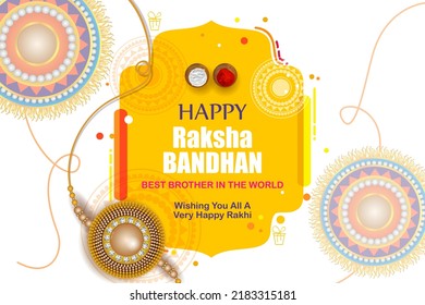 easy to edit vector illustration of Rakhi background for Indian festival Raksha bandhan celebration