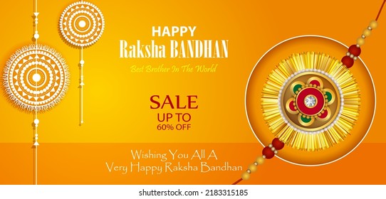 leicht zu bearbeiten Vektorgrafik Rakhi Hintergrund für indisches Festival Raksha bandhan Feiern