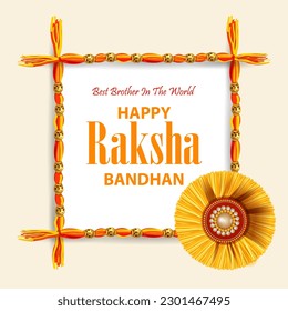 easy to edit vector illustration of Rakhi background for Indian festival Raksha bandhan celebration