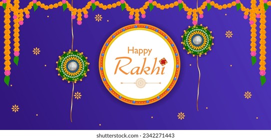 leicht zu bearbeiten Vektorgrafik Rakhi Hintergrund für indisches Festival Raksha bandhan Feiern
