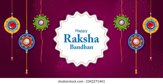 easy to edit vector illustration of Rakhi background for Indian festival Raksha bandhan celebration