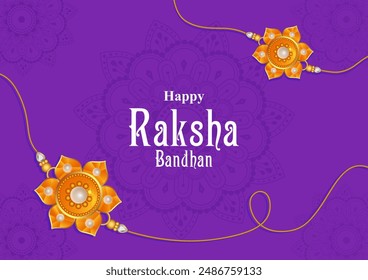 Einfach zu editierende Vektorillustration von Rakhi Hintergrund für indisches Festival Raksha Bandhan Feier