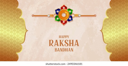 easy to edit vector illustration of Rakhi background for Indian festival Raksha bandhan celebration