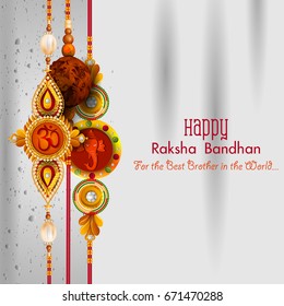 easy to edit vector illustration of Rakhi background for Indian festival Raksha bandhan celebration