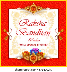 easy to edit vector illustration of Rakhi background for Indian festival Raksha bandhan celebration