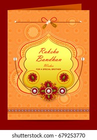 easy to edit vector illustration of Rakhi background for Indian festival Raksha bandhan celebration
