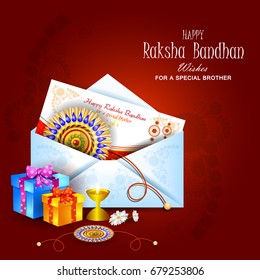 easy to edit vector illustration of Rakhi background for Indian festival Raksha bandhan celebration