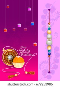 easy to edit vector illustration of Rakhi background for Indian festival Raksha bandhan celebration