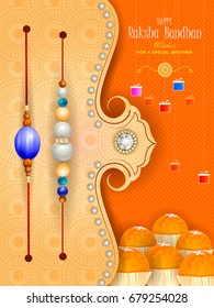 easy to edit vector illustration of Rakhi background for Indian festival Raksha bandhan celebration