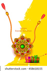 easy to edit vector illustration of Raksha bandhan background for Indian festival celebration