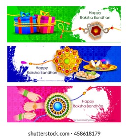 easy to edit vector illustration of Raksha bandhan background for Indian festival celebration