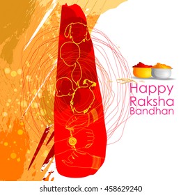 easy to edit vector illustration of Raksha bandhan background for Indian festival celebration