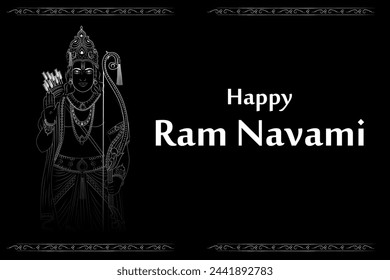 easy to edit vector illustration of Ram Navami background showing festival of India