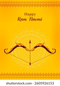 easy to edit vector illustration of Ram Navami background showing festival of India