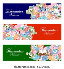 easy to edit vector illustration of Ramadan Kareem background