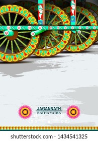 easy to edit vector illustration of Rath Yatra Lord Jagannath festival Holiday background celebrated in Odisha, India