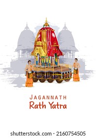 easy to edit vector illustration of Rath Yatra Lord Jagannath festival Holiday background celebrated in Odisha, India