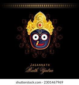 easy to edit vector illustration of Rath Yatra Lord Jagannath festival Holiday background celebrated in Odisha, India
