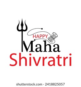 easy to edit vector illustration of religious background of Lord Shiva for Shivratri, traditional festival of India