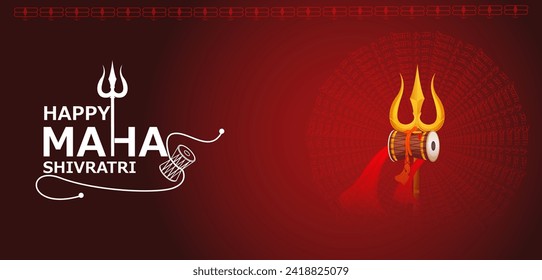 fácil de editar ilustración vectorial del fondo religioso de Shiva para Shivratri, festival tradicional de la India