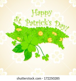 easy to edit vector illustration of Saint Patrick's Day Background