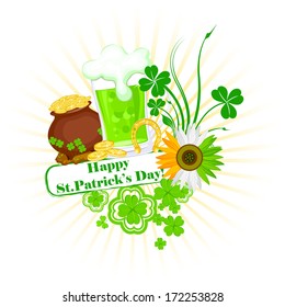 easy to edit vector illustration of Saint Patrick's Day