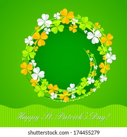 easy to edit vector illustration of Saint Patrick's Day Background