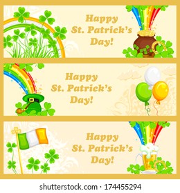 easy to edit vector illustration of Saint Patrick's Day banner