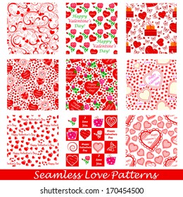 easy to edit vector illustration of Seamless Love Pattern Background