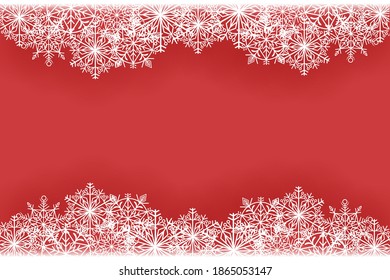 easy to edit vector illustration of snowflakes winter background for Merry Christmas and Happy New Year holiday background