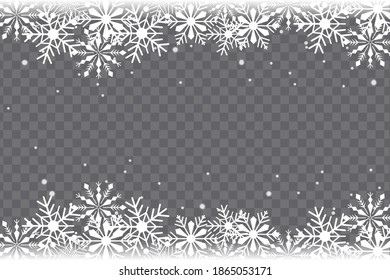 leicht zu bearbeiten, Vektorgrafik von Schneeflocken Winterhintergrund für Frohe Weihnachten und glückliche Neujahrsferien-Hintergrund