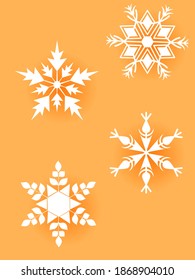 fácil de editar ilustración vectorial de fondo de invierno de copos de nieve para Feliz Navidad y Feliz Año Nuevo fondo de vacaciones