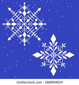fácil de editar ilustración vectorial de fondo de invierno de copos de nieve para Feliz Navidad y Feliz Año Nuevo fondo de vacaciones