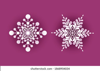 fácil de editar ilustración vectorial de fondo de invierno de copos de nieve para Feliz Navidad y Feliz Año Nuevo fondo de vacaciones
