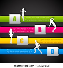 easy to edit vector illustration of stylish people in fashion poster