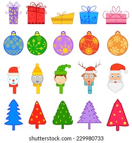easy to edit vector illustration of Symbol of colourful Christmas