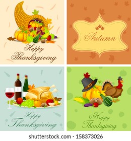 easy to edit vector illustration of Thanksgiving Harvesting festival