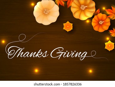 easy to edit vector illustration of Thanksgiving Harvesting festival background